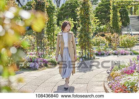 Stock Image - Young Japanese woman portrait. Fotosearch