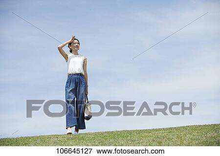 Stock Photo - Young Japanese woman portrait. Fotosearch