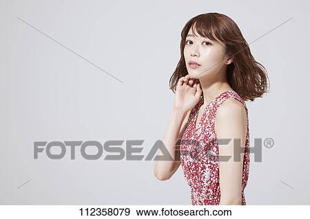 Stock Photo - Young Japanese woman portrait. Fotosearch
