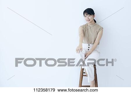 Stock Photo - Young Japanese woman portrait. Fotosearch