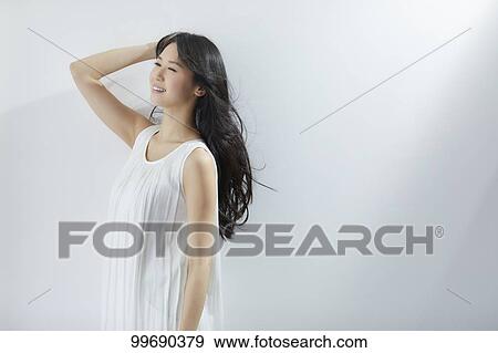 Stock Photo - Young Japanese woman portrait. Fotosearch
