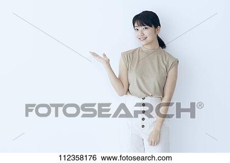 Stock Photograph - Young Japanese woman portrait. Fotosearch