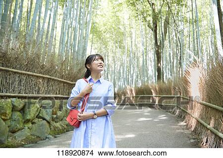 Young Japanese woman traveling in Kyoto View Large Photo Image Picture - Young Japanese woman traveling in Kyoto. Fotosearch
