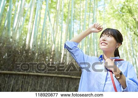 Young Japanese woman traveling in Kyoto View Large Photo Image Stock Photo - Young Japanese woman traveling in Kyoto. Fotosearch