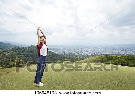 Young Japanese woman visiting Nara View Large Photo Image Stock Image - Young Japanese woman visiting Nara. Fotosearch