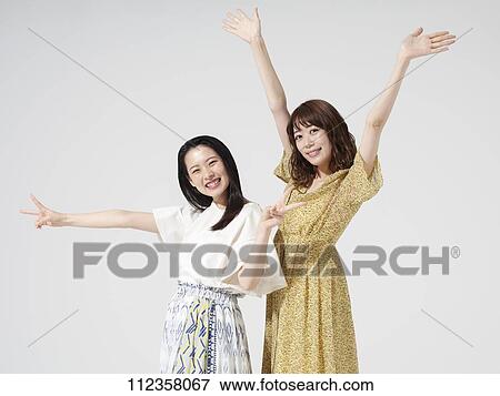 Stock Photo - Young Japanese women portrait. Fotosearch