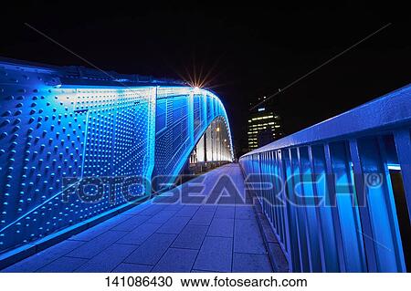 Bridge In The City At Night View Large Photo Image Stock Image - Bridge In The City At Night. Fotosearch