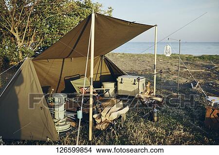 Campsite View Large Photo Image Picture - Campsite. Fotosearch
