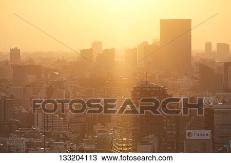 Stock Image - Cityscape In Tokyo, Japan. Fotosearch