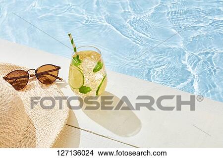 Cocktails At The Poolside View Large Photo Image Picture - Cocktails At The Poolside. Fotosearch