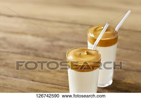 Dalgona coffee View Large Photo Image Stock Image - Dalgona coffee. Fotosearch