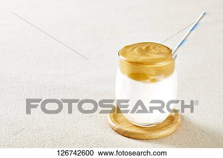 Stock Image - Dalgona coffee. Fotosearch