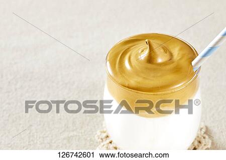 Stock Image - Dalgona coffee. Fotosearch