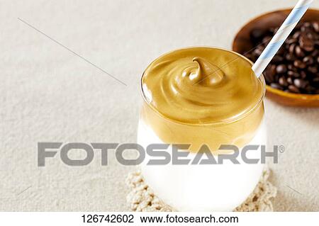 Dalgona coffee View Large Photo Image Stock Image - Dalgona coffee. Fotosearch