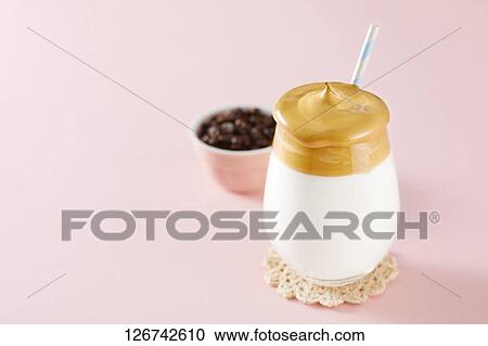 Stock Image - Dalgona coffee. Fotosearch