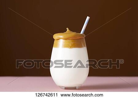 Dalgona coffee View Large Photo Image Stock Image - Dalgona coffee. Fotosearch