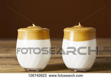 Stock Image - Dalgona coffee. Fotosearch