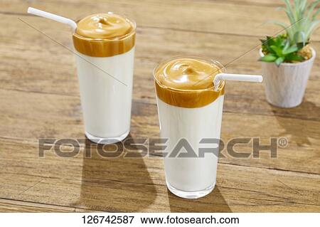 Stock Photo - Dalgona coffee. Fotosearch