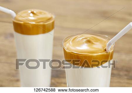 Stock Photo - Dalgona coffee. Fotosearch
