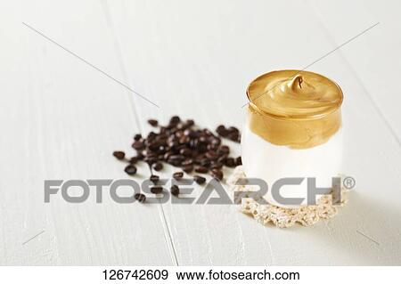 Stock Photo - Dalgona coffee. Fotosearch