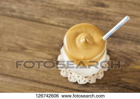 Stock Photograph - Dalgona coffee. Fotosearch