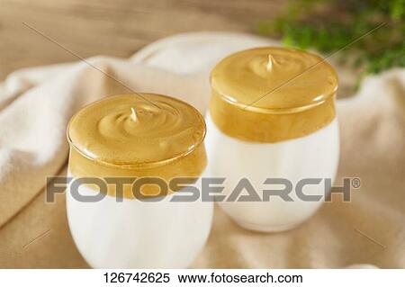 Dalgona coffee View Large Photo Image Stock Photography - Dalgona coffee. Fotosearch