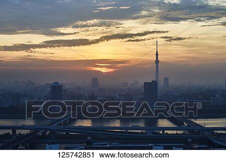 Dramatic Tokyo cityscape View Large Photo Image Stock Image - Dramatic Tokyo cityscape. Fotosearch