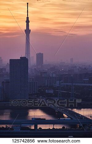 Dramatic Tokyo cityscape View Large Photo Image Stock Photograph - Dramatic Tokyo cityscape. Fotosearch