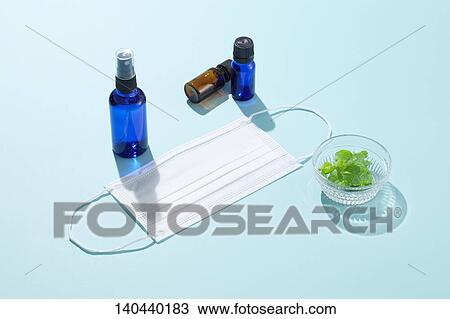 Face Mask And Bottles View Large Photo Image Stock Image - Face Mask And Bottles. Fotosearch