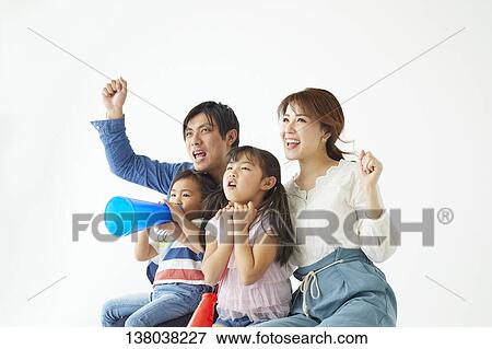 Family Watching A Game And Cheering View Large Photo Image Stock Photo - Family Watching A Game And Cheering. Fotosearch