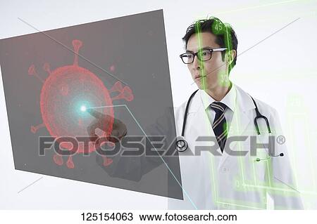 Stock Image - Futuristic remote medical assistance. Fotosearch