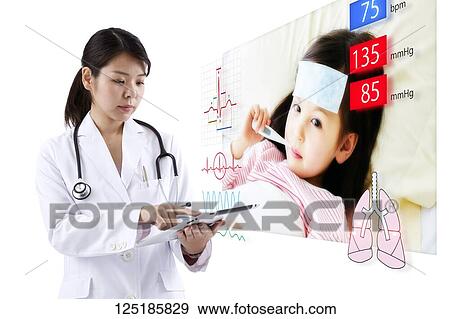 Stock Photo - Futuristic remote medical assistance. Fotosearch