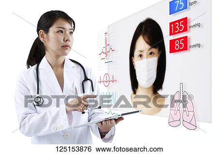 Stock Photograph - Futuristic remote medical assistance. Fotosearch