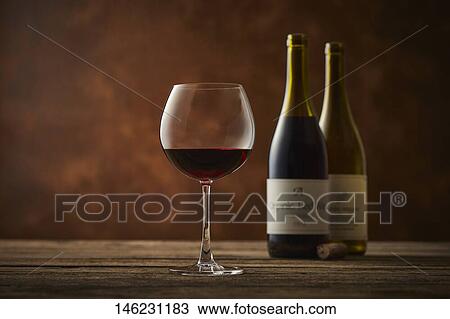 Stock Image - Glass of wine. Fotosearch