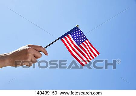 Hand With American Flag View Large Photo Image Stock Image - Hand With American Flag. Fotosearch