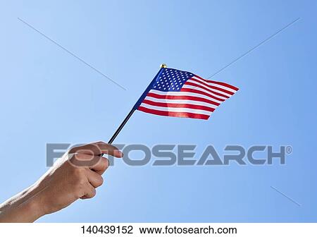 Hand With American Flag View Large Photo Image Stock Image - Hand With American Flag. Fotosearch