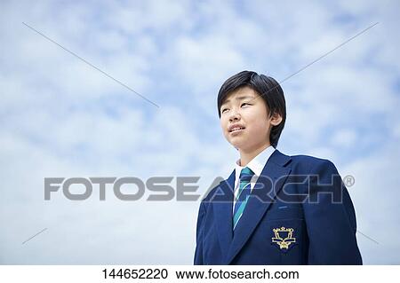 Happy Japanese teenager outdoors View Large Photo Image Stock Image - Happy Japanese teenager outdoors. Fotosearch