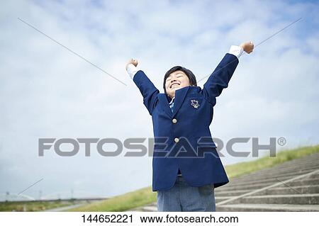 Happy Japanese teenager outdoors View Large Photo Image Stock Image - Happy Japanese teenager outdoors. Fotosearch