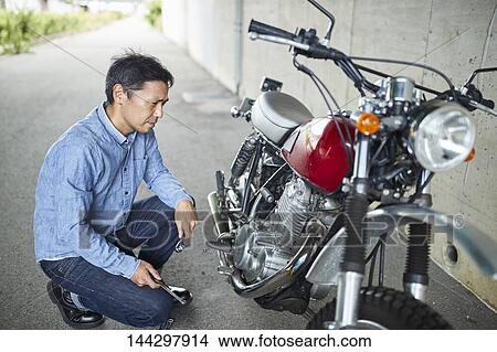 Japanese biker View Large Photo Image Picture - Japanese biker. Fotosearch