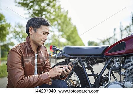 Japanese biker View Large Photo Image Stock Image - Japanese biker. Fotosearch