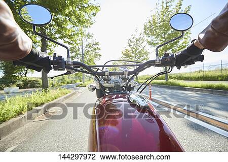 Stock Image - Japanese biker. Fotosearch