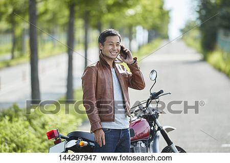 Japanese biker View Large Photo Image Stock Photo - Japanese biker. Fotosearch