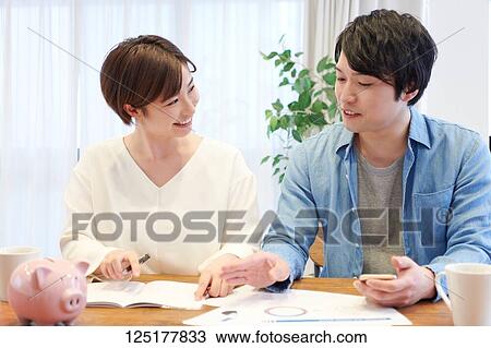 Japanese couple at home View Large Photo Image Stock Image - Japanese couple at home. Fotosearch