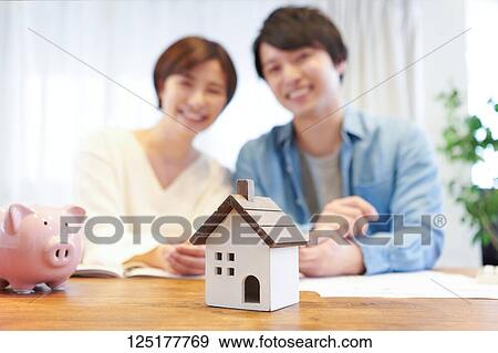 Japanese couple at home View Large Photo Image Stock Photo - Japanese couple at home. Fotosearch