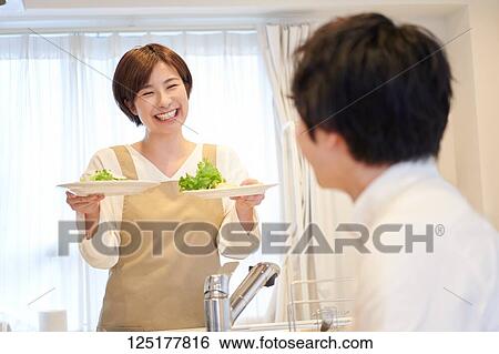 Japanese couple at home View Large Photo Image Stock Photograph - Japanese couple at home. Fotosearch