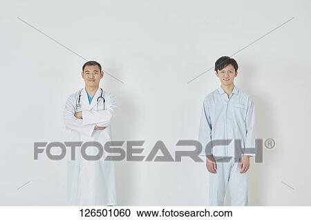 Japanese doctor and patient View Large Photo Image Stock Image - Japanese doctor and patient. Fotosearch