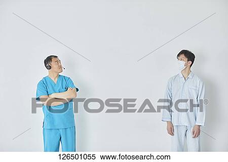Japanese doctor and patient View Large Photo Image Stock Photography - Japanese doctor and patient. Fotosearch