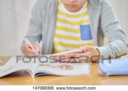 Japanese junior high schoolgirl studying remotely View Large Photo Image Stock Photograph - Japanese junior high schoolgirl studying remotely. Fotosearch