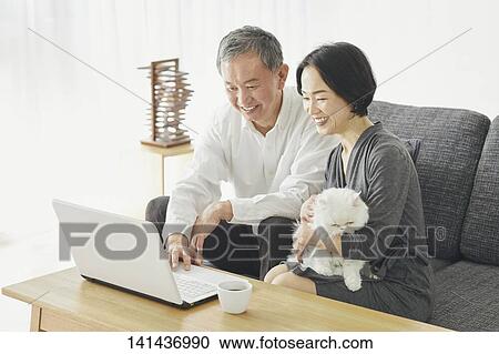 Japanese Senior Couple In The Room View Large Photo Image Stock Image - Japanese Senior Couple In The Room. Fotosearch