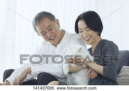 Japanese Senior Couple In The Room View Large Photo Image Stock Photography - Japanese Senior Couple In The Room. Fotosearch